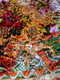  coperta matrimoniale altri tempi  con angeli  