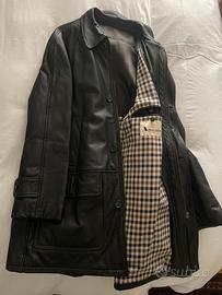 Aquascutum giaccone lungo in pelle
