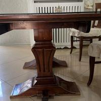 tavola arte povera con 4 sedie 