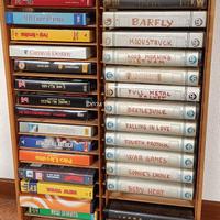 Espositore in legno per VHS