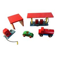 Set Stazione di Servizio Vintage in Legno