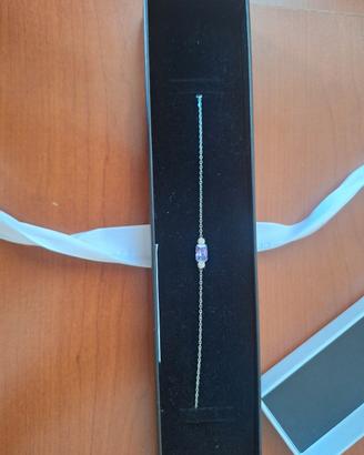 bracciale con pietra viola e  brillantini