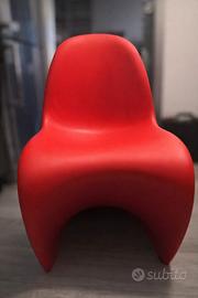 4 sedie di design phanton rosso opaco