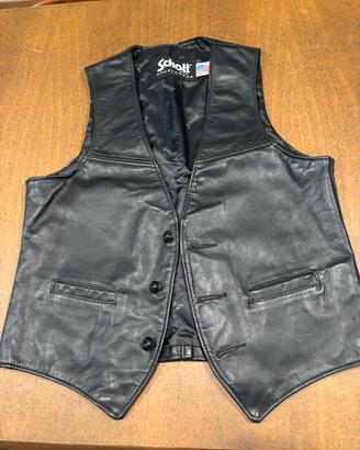 Schott pelle gilet tg m