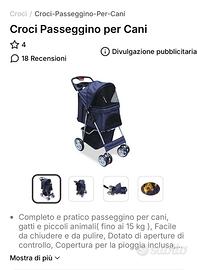 Passeggino per cani