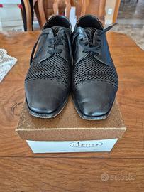 Scarpe in cuoio nero anni 80-90 taglia 40 e 1/2