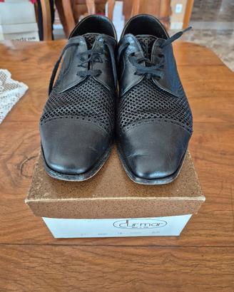 Scarpe in cuoio nero anni 80-90 taglia 40 e 1/2
