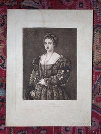 "La bella" acquaforte originale '800