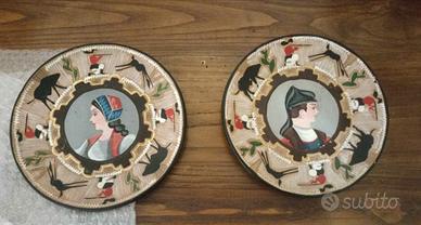 Piatti con figure costume Sardo