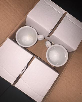 Set 6 Tazzine Caffè Boasi con Piattini - Nuove