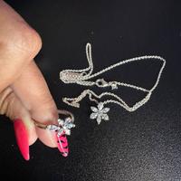 ✨ Parure Pandora Herbarium Fiori–Collana e Anello