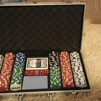 valigetta carte poker e dadi + fish