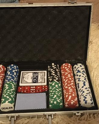 valigetta carte poker e dadi + fish