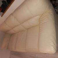 Divano pelle bianco avorio
