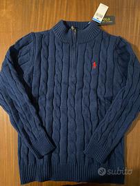 Maglione Mezza Zip a Trecce - tg L