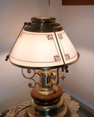 Lampada da tavolo e lampadario 3 luci stile marina