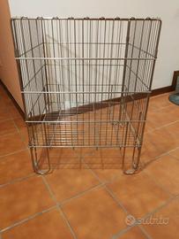 cesta bancarella espositore pieghevole  in acciaio