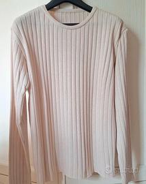 Elegante maglione a coste uomo taglia L