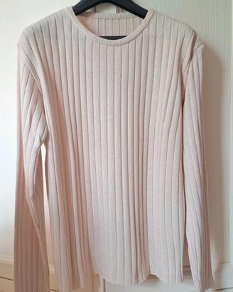 Elegante maglione a coste uomo taglia L