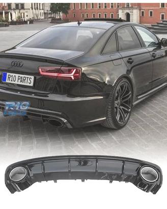 DIFFUSORE AUDI A6 S LINE 15-18 LOOK RS6 NERO LUCID