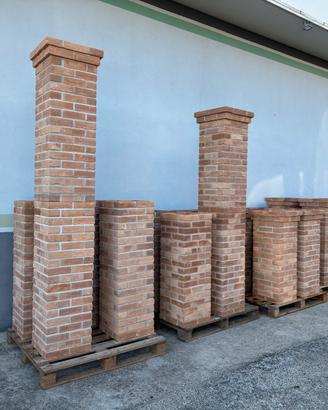 Colonne pilastri veri mattoni porticati