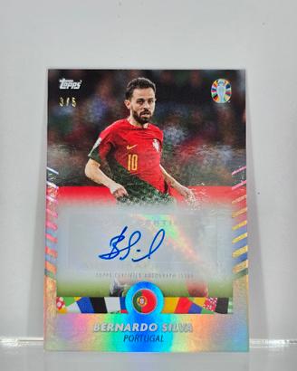 Bernardo Silva auto 3/5 Topps Euro 2024 rarissima