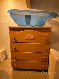 Fasciatoio e vaschetta da bagno