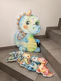 Sagome in polistirolo dinosauri per compleanno