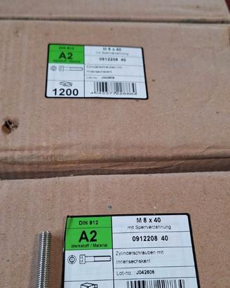 VITI 8X40 E 8X70 INOX