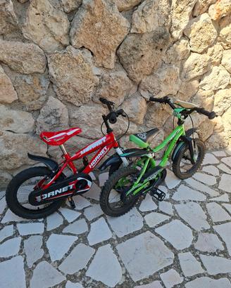 Coppia di bici Bambino:  Kawasaki 🟩 e  Hornet 🟥