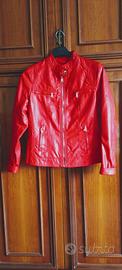 Giacca similpelle rosso
