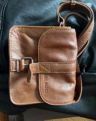 Borsello da uomo, in pelle, nuovo