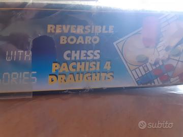 Gioco da tavolo scacchi dama pachisi 3 giochi in 1