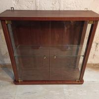 Bacheca artigianale in legno e vetro da appendere