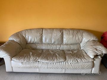 Divano 3 posti in pelle