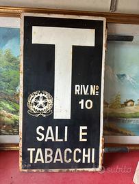 Tabella insegna Sali e Tabacchi anni 50