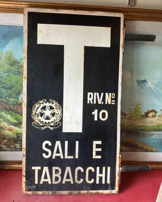 Tabella insegna Sali e Tabacchi anni 50
