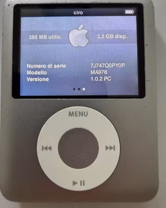 Apple iPod nano 3ª generazione MA978 4GB – origina