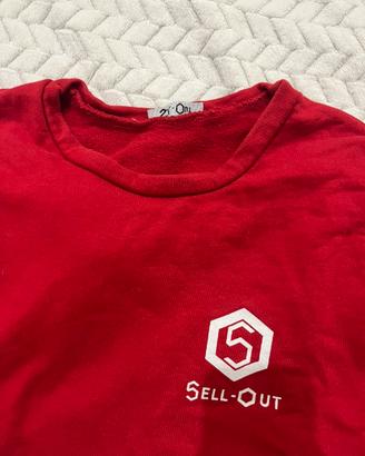 Felpa rossa sell out taglia unica donna