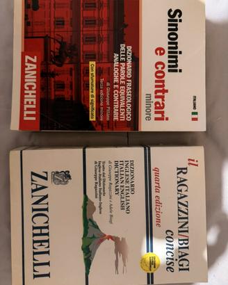 Dizionari: sinonimi e contrari,italiano inglese