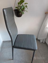 Sedie imbottite colore grigio 4 disponibili