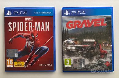Giochi Spider-Man e Gravel per PS4