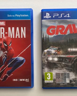 Giochi Spider-Man e Gravel per PS4