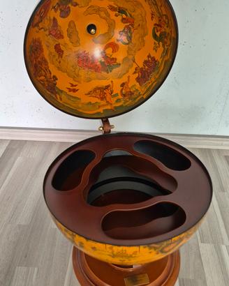 Globo portabottiglie in legno