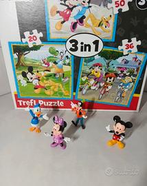 Mickey mouse puzzle con personaggi 