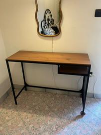 Scrivania industriale legno e metallo