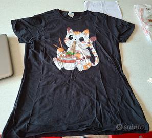 Maglietta gattino sushi