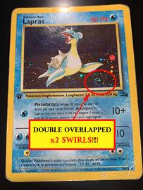 Lapras 1a Edizione Holo x2 Double Swirls FO 10/62