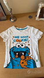 Maglietta Sesame Street Cookie Monster 3 anni