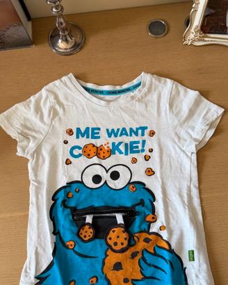 Maglietta Sesame Street Cookie Monster 3 anni